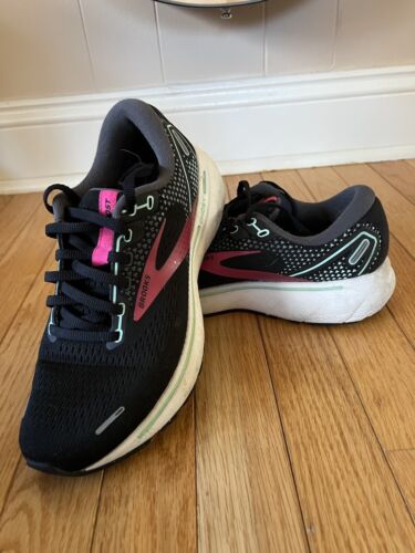 Brooks Ghost 14 Running Shoes Women's Black & Pink Athletic Sneaker 8.5 - Picture 5 of 7