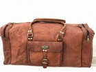 Leather Genuine Bag Travel Duffel Gym Luggage Vintage Weekend Overnight Men's