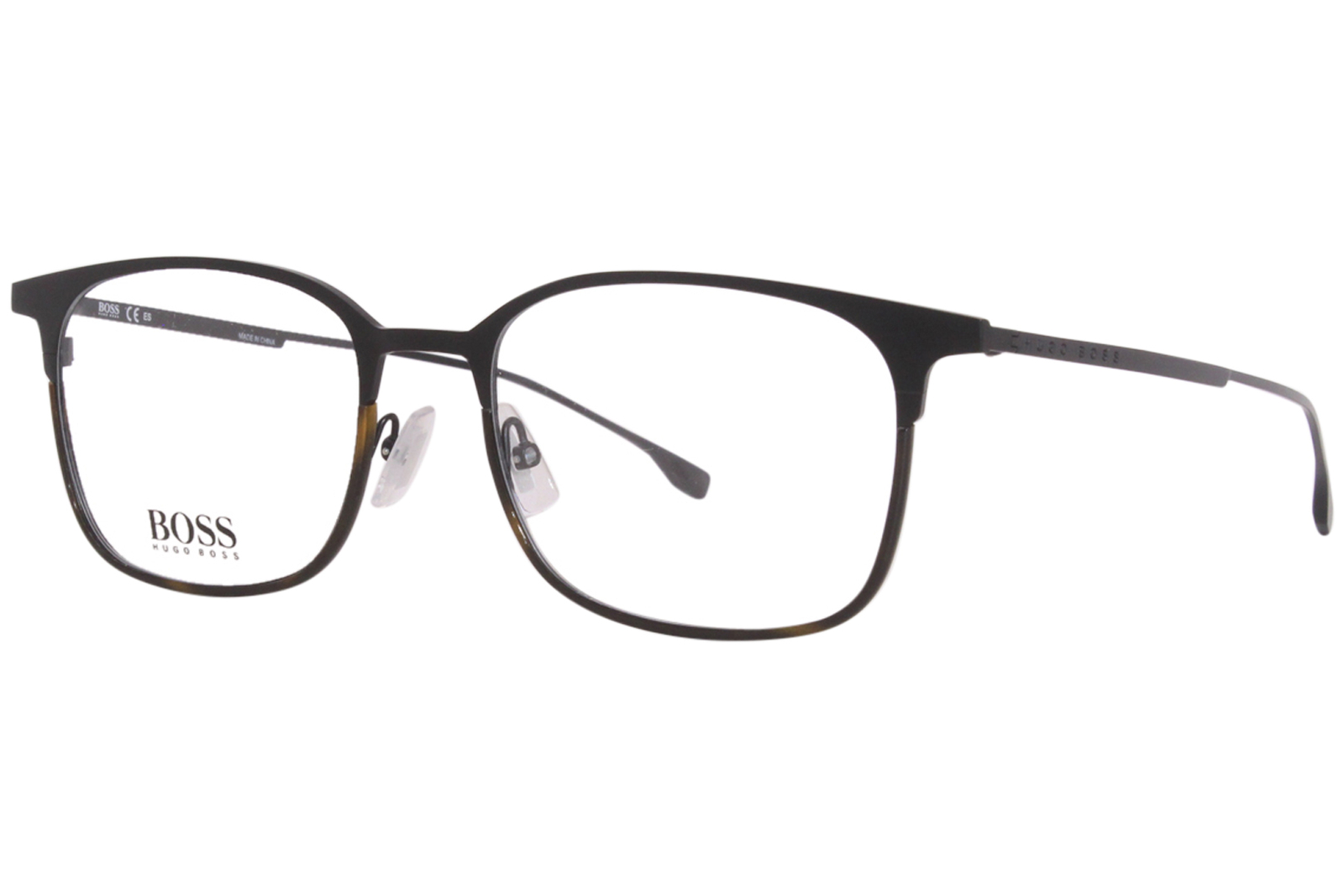 Hugo Boss 1014 0AM Titanium Full Rim Men’s Eyeglasses Frame Black Havana 57mm