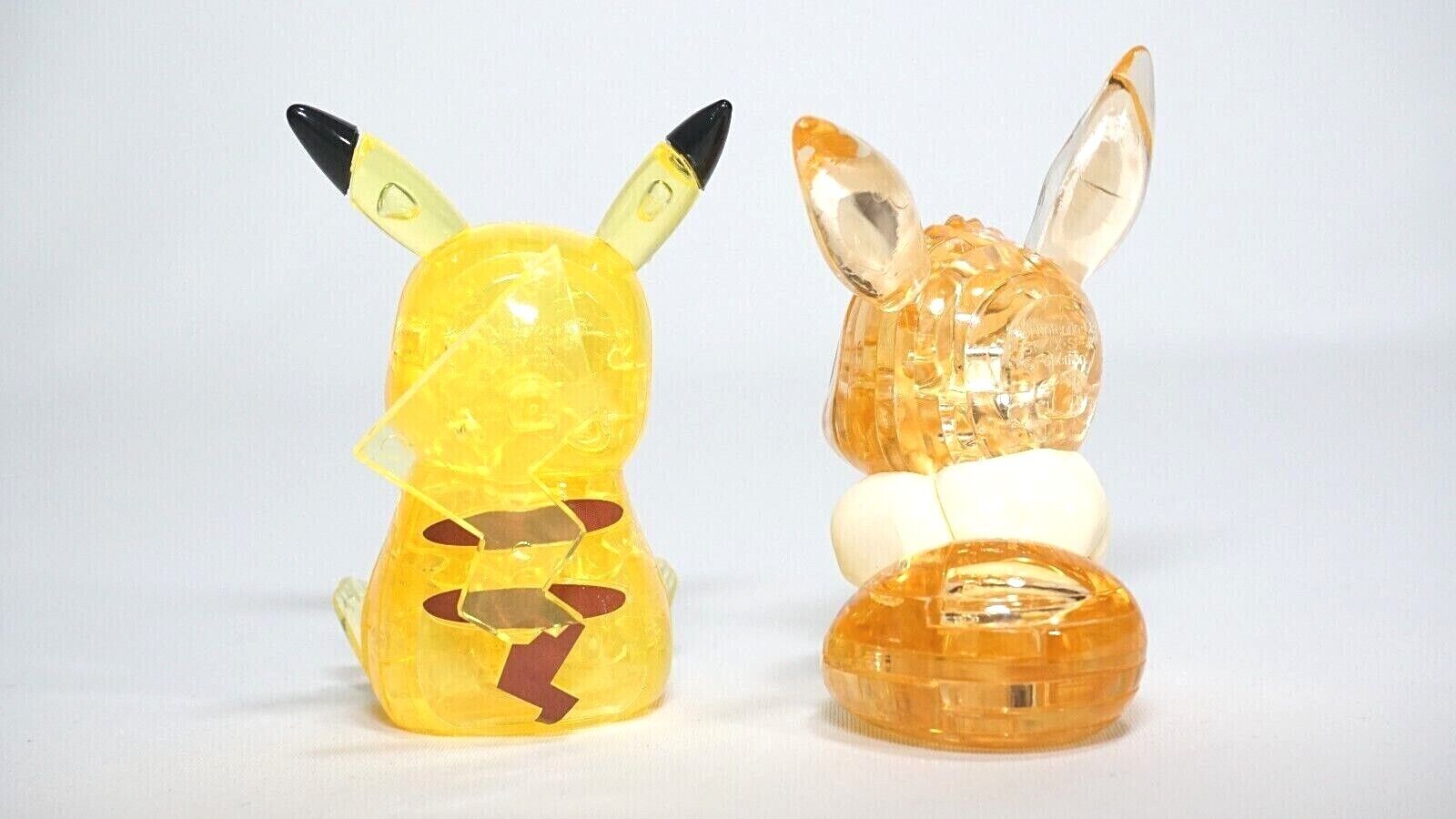 Beverly 3D Crystal Puzzle Pokemon Pikachu & Eevee 48 pieces Free Shipping