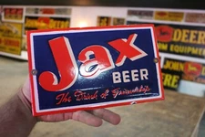 JAX BEER DRINK OF FREINDSHIP NEW ORLEANS BAR PORCELAIN METAL SIGN GAS OIL FARM