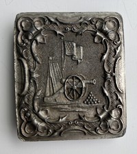 Vintage 1975 Bergamont Brass Works Civil War Cannon Belt Buckle F132 Made in USA