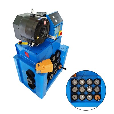 480V 3PH 5.4HP 0.55-2.72'' Hydraulic Hose Crimping Machine with 13 Sets Die