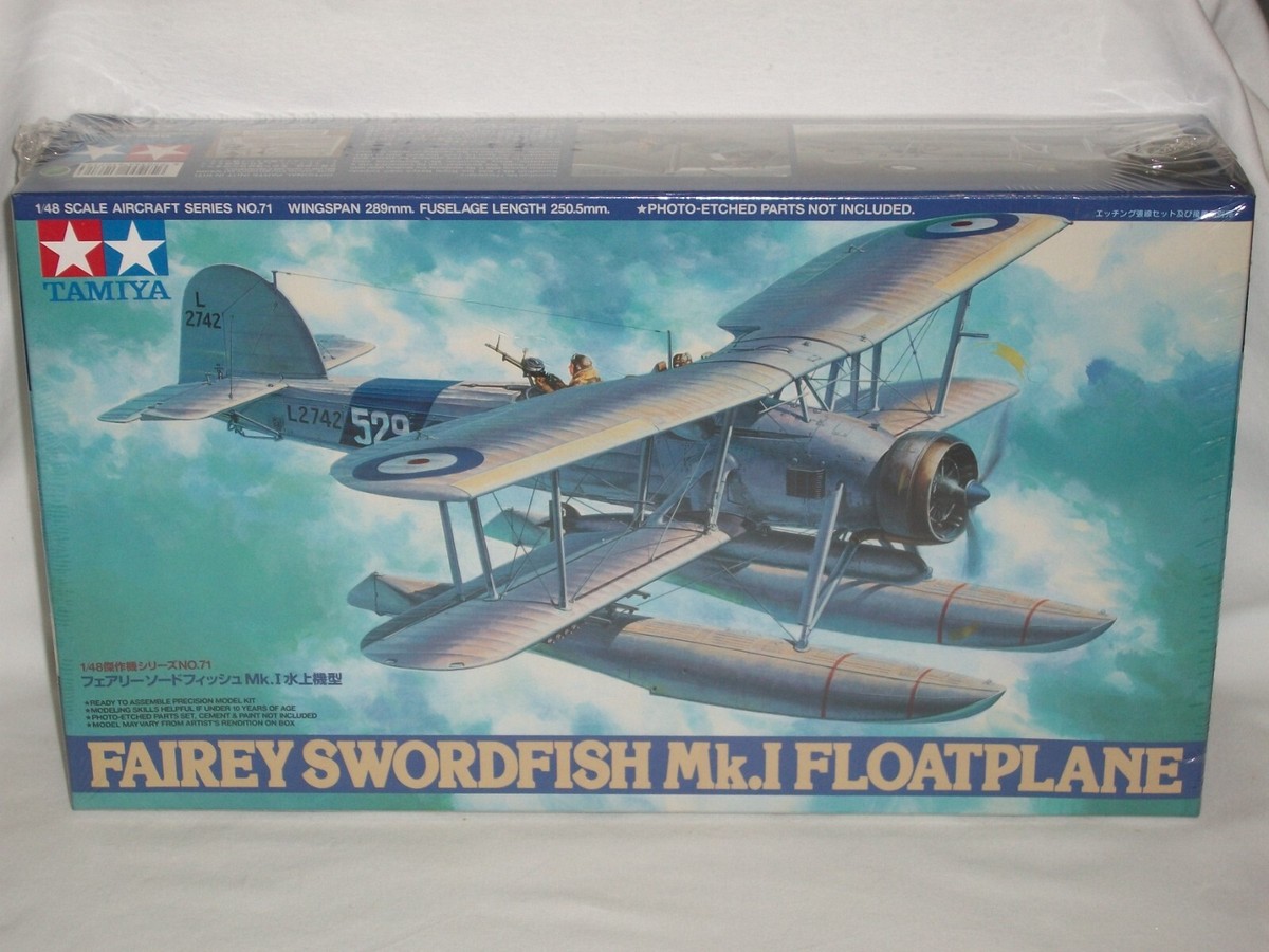 Tamiya Fairey Swordfish Mk.I 1/48 3個 Tamiya 1/48 Fairey Swordfish Mk.I British Army Unassembled