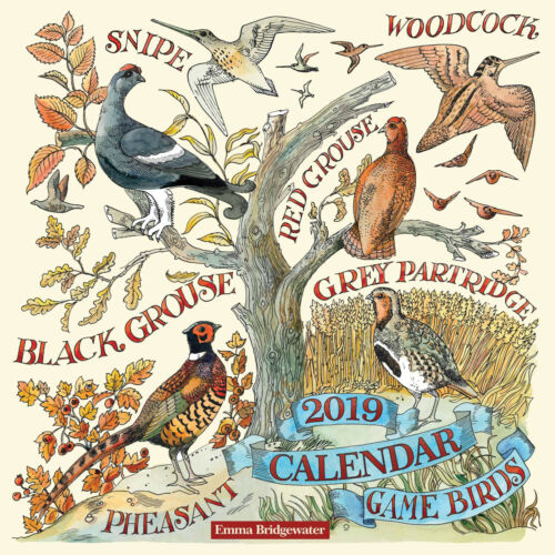 Emma Bridgewater Game Birds 2019 Wiro Wall Calendar - New & Sealed - Afbeelding 1 van 2