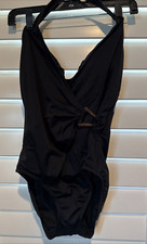 NEW Lands End Solid Women's Size 6 Black One Piece Slimming Bathing Swim Suit