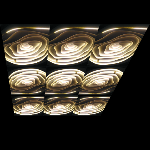 Plafond décor Rose Blanche 6123 dalle lumineuse LED 60x60 cm encastrée