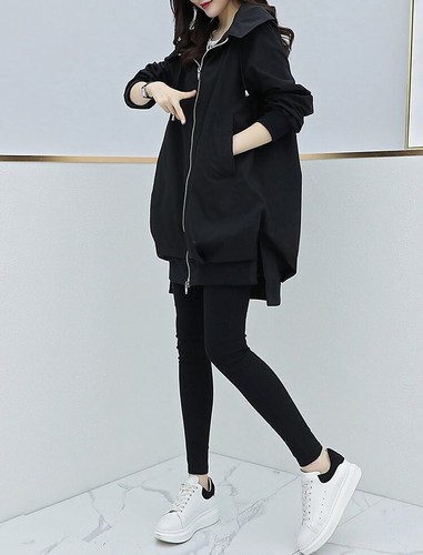 Women Parka Jacket Coat Hooded Long Sleeve Small Medium Large XL Size 6-16 New - Picture 8 of 30
