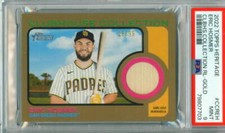 2022 Topps Heritage Clubhouse Collection Relic Gold ERIC HOSMER Padres /99 PSA 9