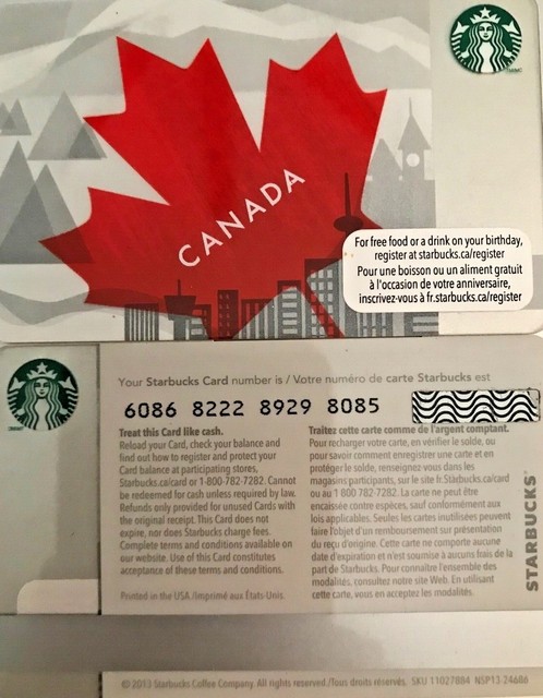starbucks canada online gift card