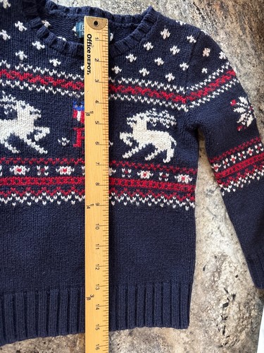 Vintage Polo by Ralph Lauren Cotton Wool Christmas Sweater Kids Size 6 - Picture 7 of 8