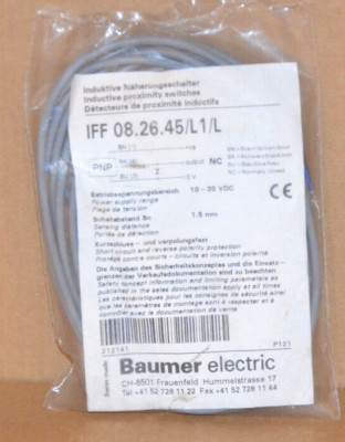 Baumer electric IFF 08.26.45/L1/L Induktiver Näherungsschalter NEU OVP