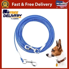 Tie Out Cable for Dogs,10/20/30/50/100Ft Dog Leads for Yard Chew Proof,Heavy Dut