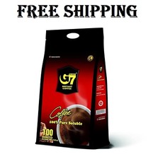 TRUNG NGUYEN G7 PURE BLACK Instant Coffee for Energy Boost - 100 Soluble Coffee