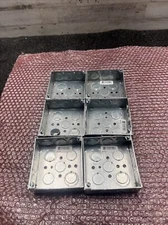 Lot of 6 Steel City 521511234EW Steel Welded Square Box 4x4x1-1/2