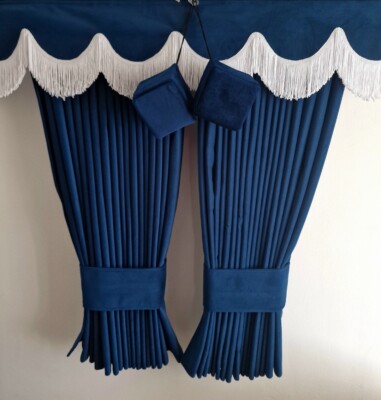 BLUE Premium Quality Dutch Style Blackout Curtains SCANIA DAF VOLVO MERC MAN REN