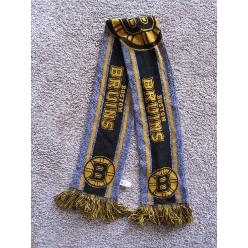 NUEVO con etiqueta NHL Boston Bruins Hockey Gris/Negro/Amarillo Bufanda FOCO Acrílico 64" de largo