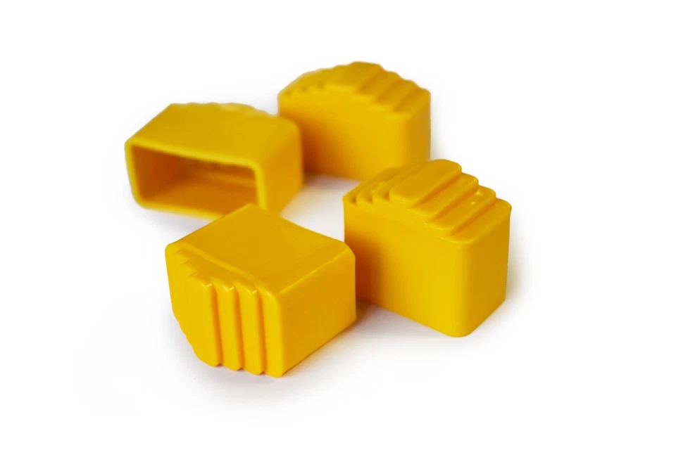 DRABEST NON-SLIP FEET FOR ALD LADDERS 2x(33x20mm) + 2x(40x20mm) - YELLOW