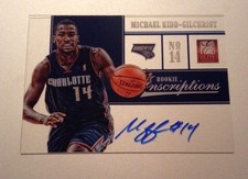 2012-13 Elite Michael Kidd-Gilchrist Inscriptions Auto RC On Card Hornets