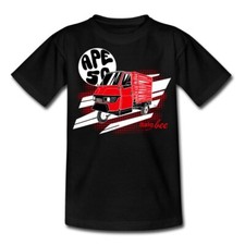 Piaggio Ape 50 TM Dreirad Teenager T-Shirt in schwarz
