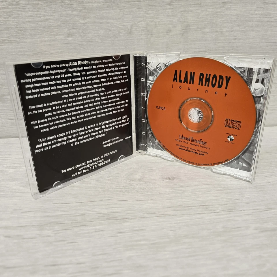 ALAN RHODY - JOURNEY CD 2003 13 Tracks With John Prine Ashwood Recordings VGC - Изображение 4 из 4