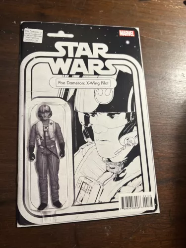 Star Wars Poe Dameron #1 - JTC X Wing Pilot Action Figure Sketch Variant