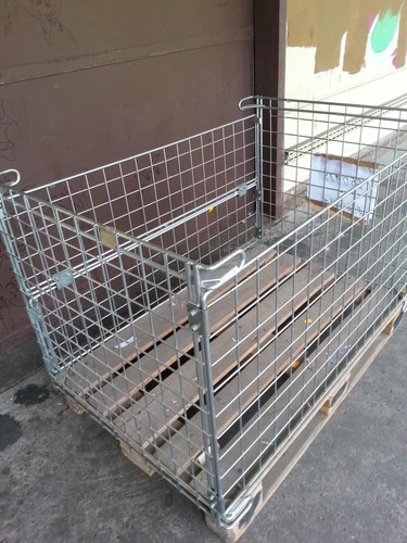 Gitteraufsatzrahmen Gitterbox Lagerbox für Europalette 1200x800 H 800 verzinkt - Bild 2 von 3