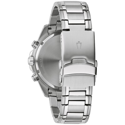 Bulova Men's Marine Star Chronograph Calendar Quartz Silver