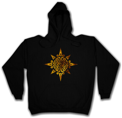 AZTEC POWER HOODIE KAPUZENPULLOVER Indians Sign Culture Civilization Religion