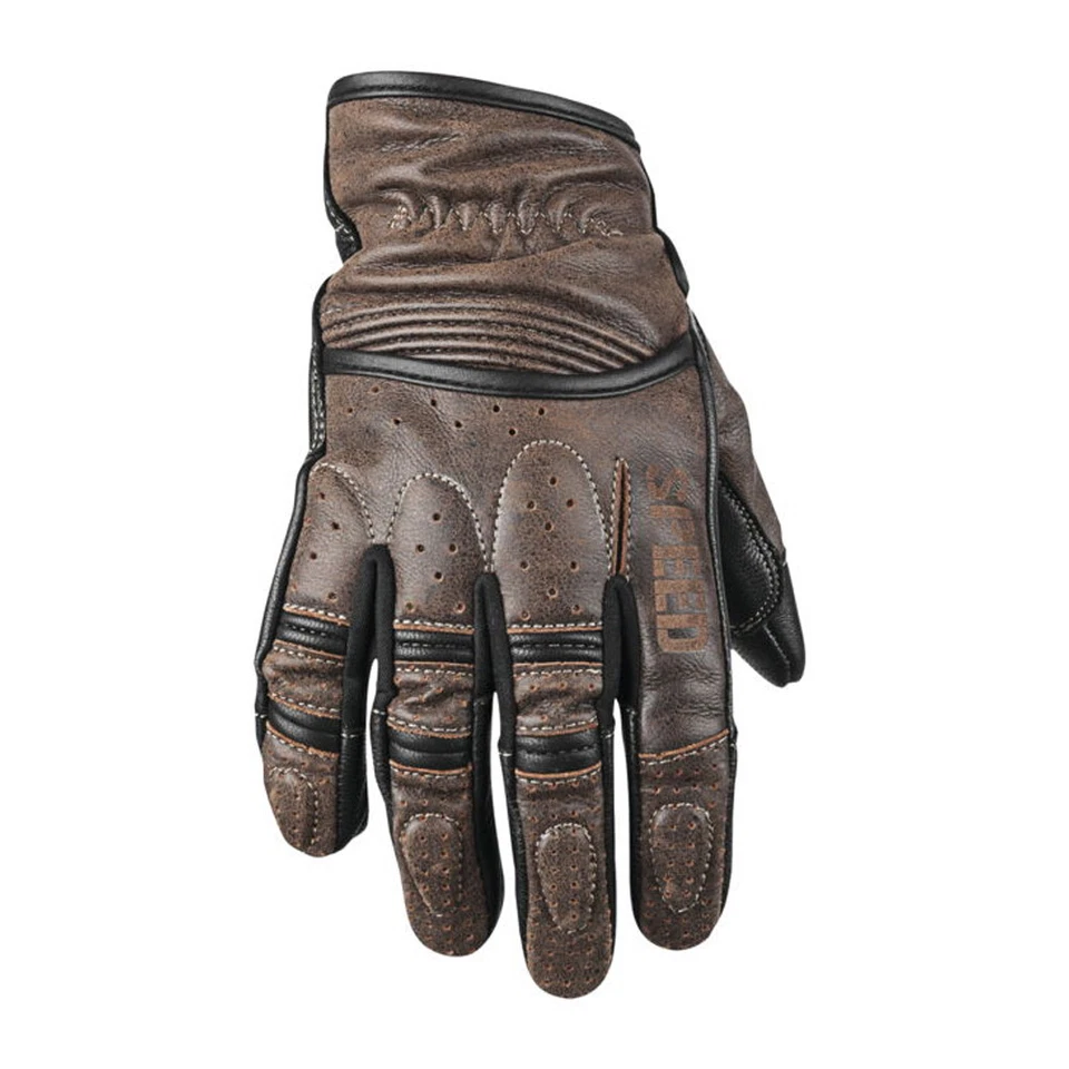 Speed & Strength Rust & Redemption Brown Leather Gloves Men's Sizes S & M - Image 2 of 2