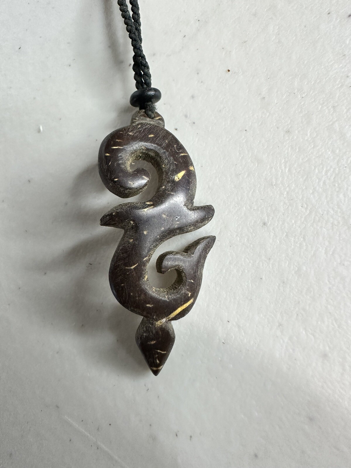 Handmade Adjustable Length Coconut Shell Necklace - image 2