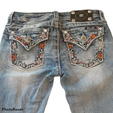Girls Miss Me Jean Bermuda Shorts Girls Size 16