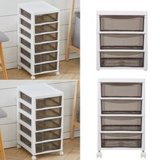 Stackable Drawers Tower Storage Unit Stationery Make-Up Box Mobile Chest Cabinet