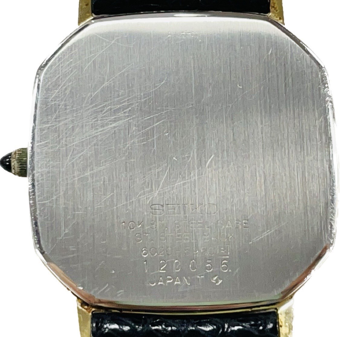 Discount Seiko Dolce 6020-5950 Quartz Gold Dial Square Watch