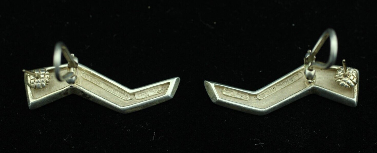 Tiffany Picasso Silver Zigzag Scribble Pierced Cl… - image 2