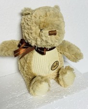 Winnie the Pooh Plush Disney Baby Brown Bow Stuffed Bear Lovey Sewn Eyes New