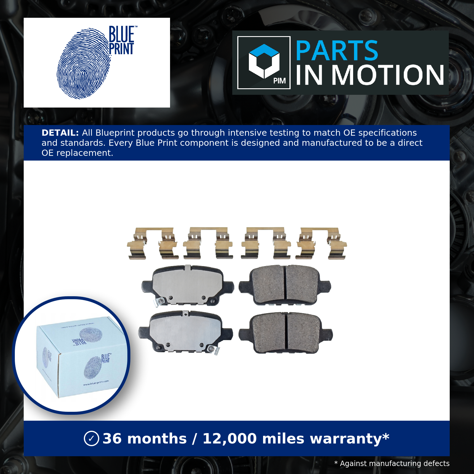 Fits BLUE PRINT HAMULCE ADW194221 BRAKE PADS VAUXHALL - Image 5
