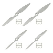 4Pcs, RC Propellers 2 Vane Blades Props 9x4.5" 5x5" Grey w/ Adapter Rings
