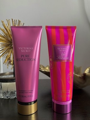 Victoria's Secret Pure Seduction & Isla Hibiscus Fragrance Lotion Set 8 fl oz