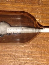 Brix Hydrometer Sugar Specific Gravity Tester Vintage Glass 12" 