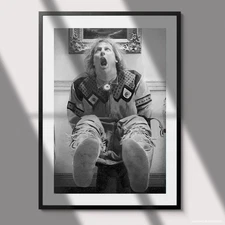 Funny Dumb and Dumber Bathroom Poster – Black & White Movie Wall Art, Xmas