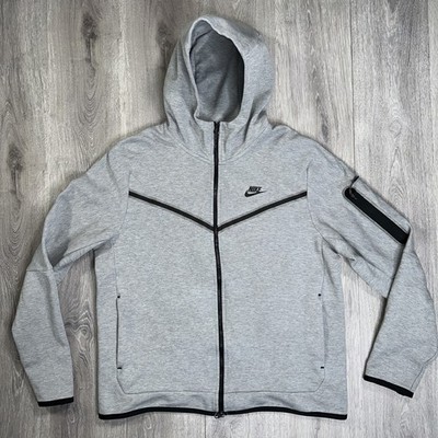 Nike Sportswear Tech Fleece Windrunner Hoodie Jacket Full Zip Gray CU4489-063