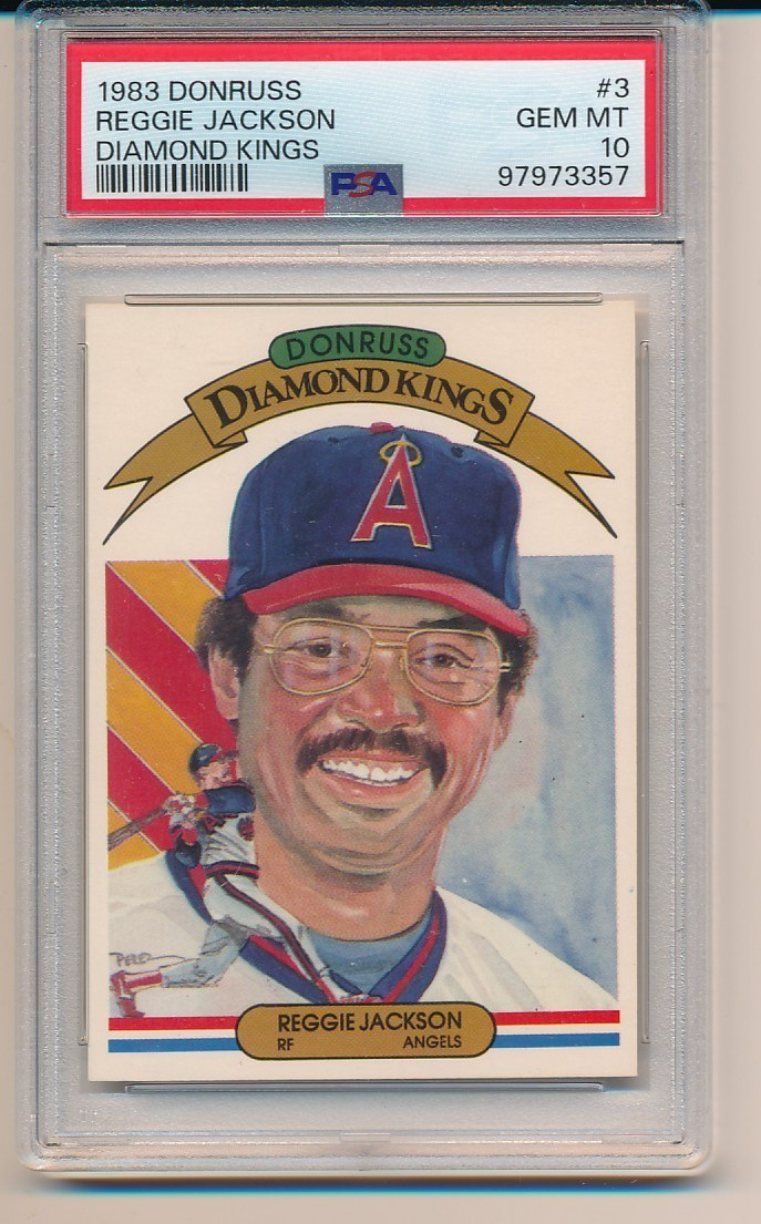 REGGIE JACKSON CALIFORNIA ANGELS DIAMOND KINGS 1983 DONRUSS #3 PSA 10 GEM MINT