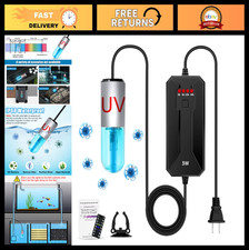 3W Mini Aquarium Clean Light with Timer - Algae Removal, Waterproof for Fish Tan