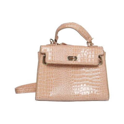 Misspap, Umhängetasche, Mädchen, Pink, Schlangenhaut, 19, 8, 14 cm #zQe