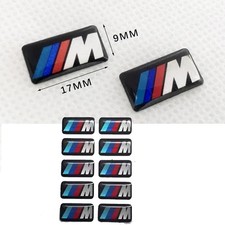 10 X M Sport Performance Alloy Wheel Badge Sticker Emblem Decal For Bmw 17mmx9mm