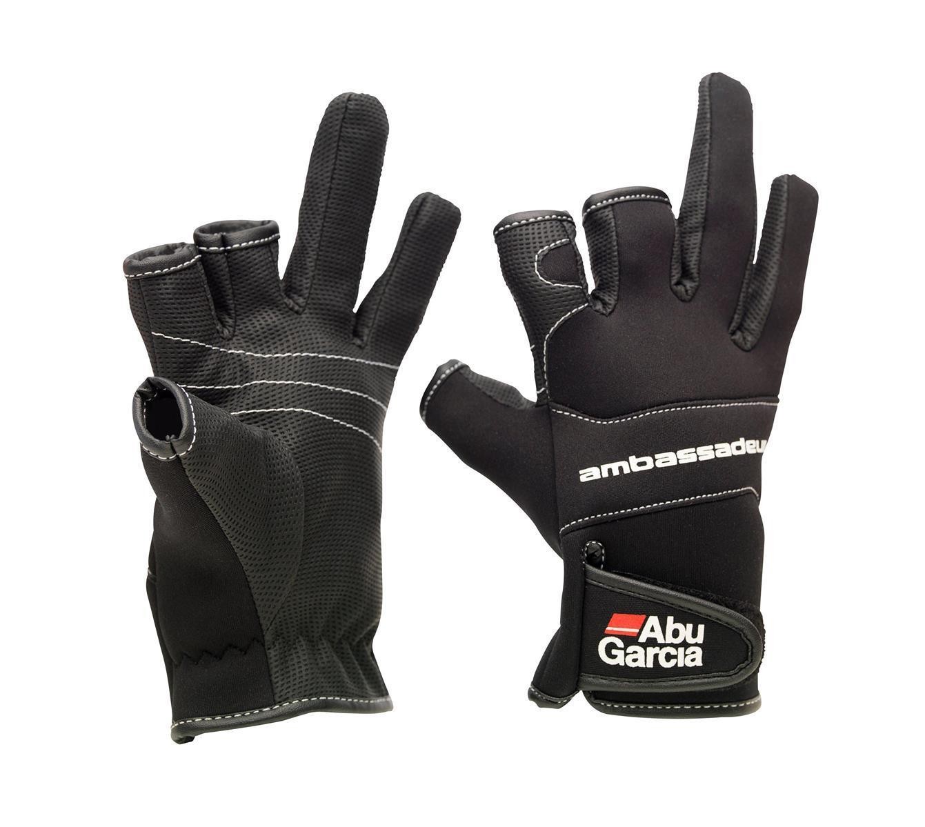 Abu Garcia Stretch Gloves Gr. L Fingerlose Handschuhe Neopren Hand Schuhe