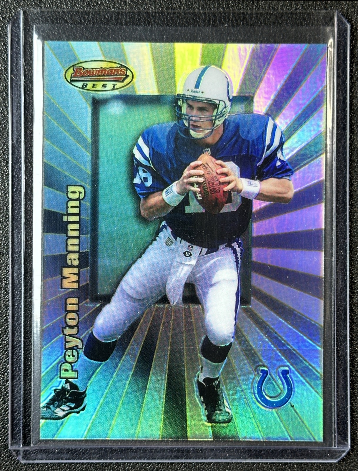 PEYTON MANNING 1998 BOWMAN'S BEST #112 ROOKIE REFRACTOR RC 296/400 COLTS