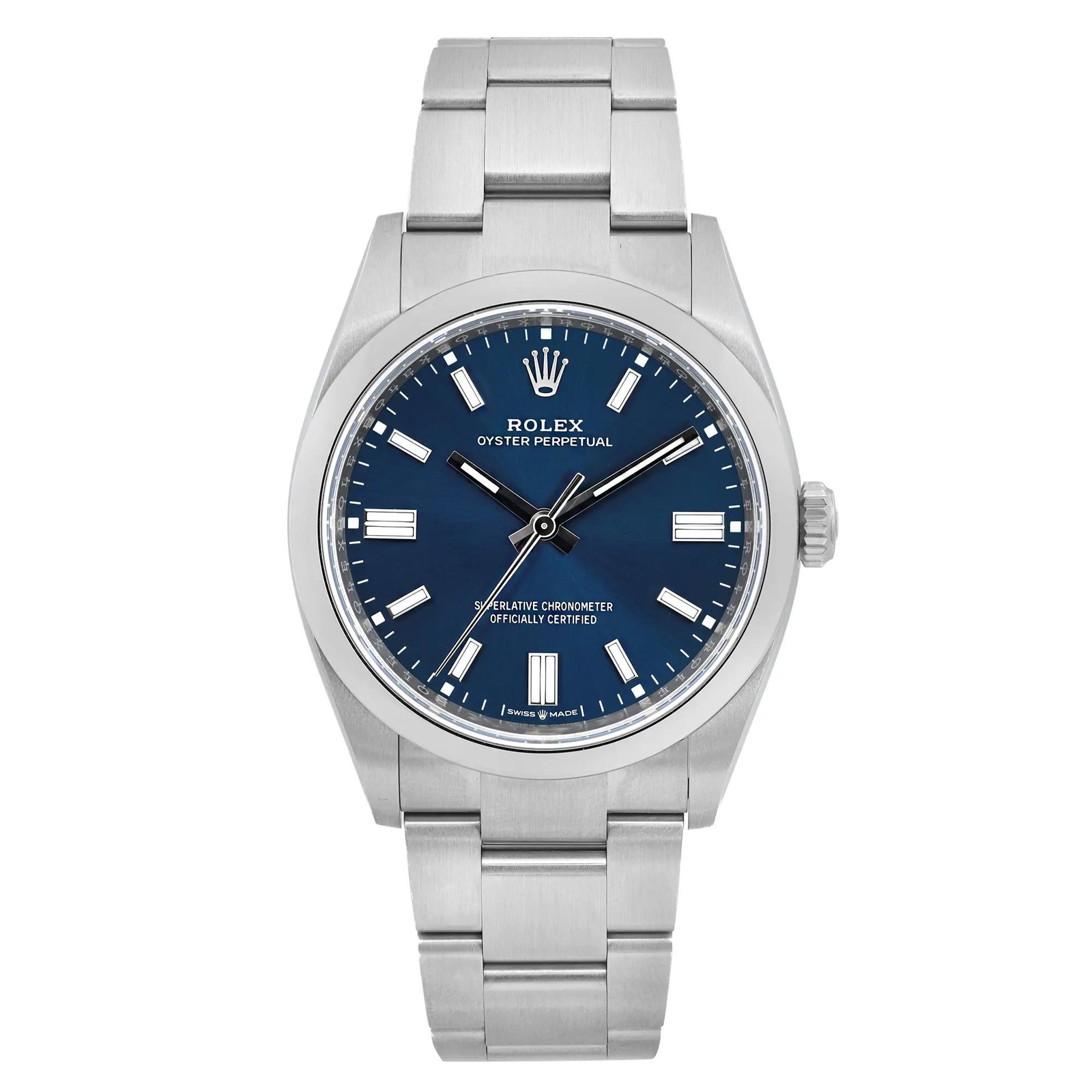 Rolex Oyster Perpetual 36mm Steel Blue Dial Automatic Mens Watch 126000