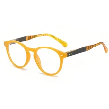 Rivet Oval Blue Light Blocking Reading Glasses Spring Hinges Classic Men Women